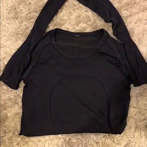 Navy blue kinda purple long sleeve lulu top